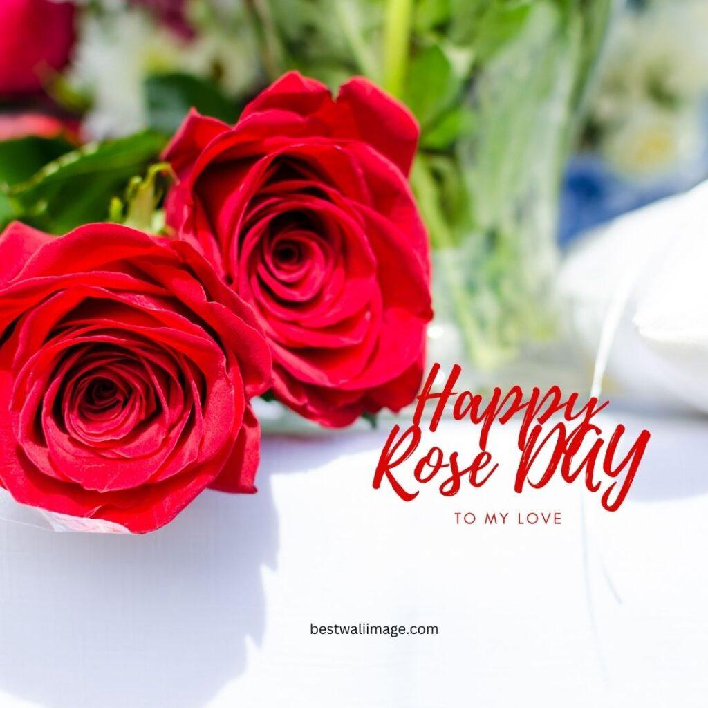 Happy Rose Day image with two red rose