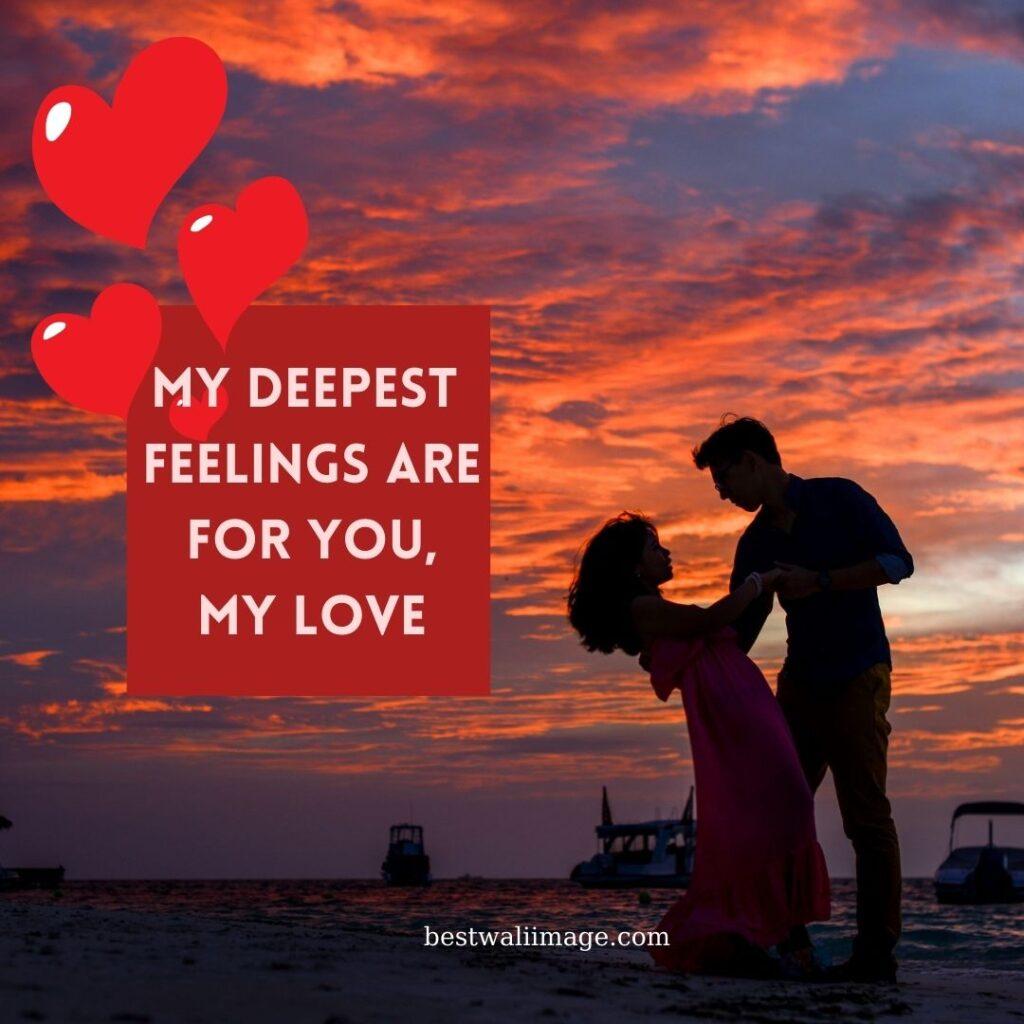 Love image with quote with couple