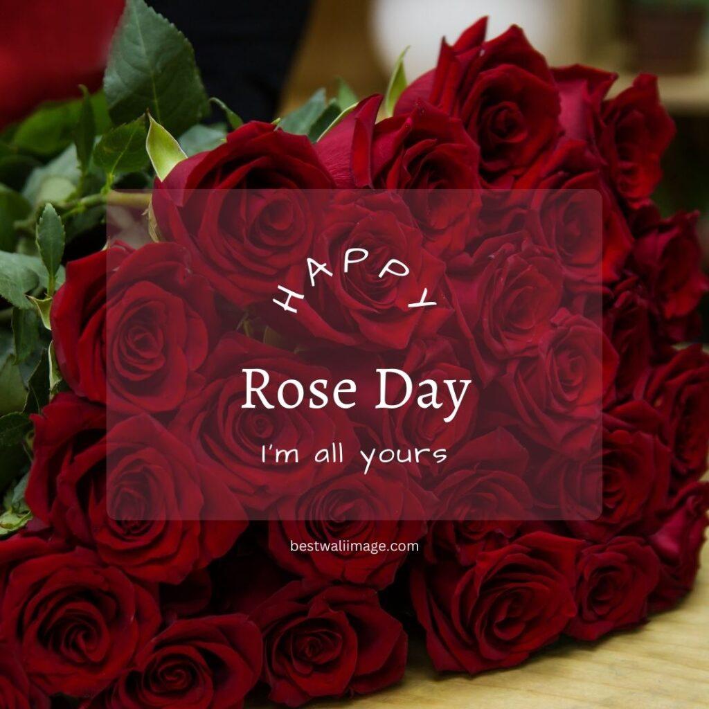Happy Rose Day with lots of red roses