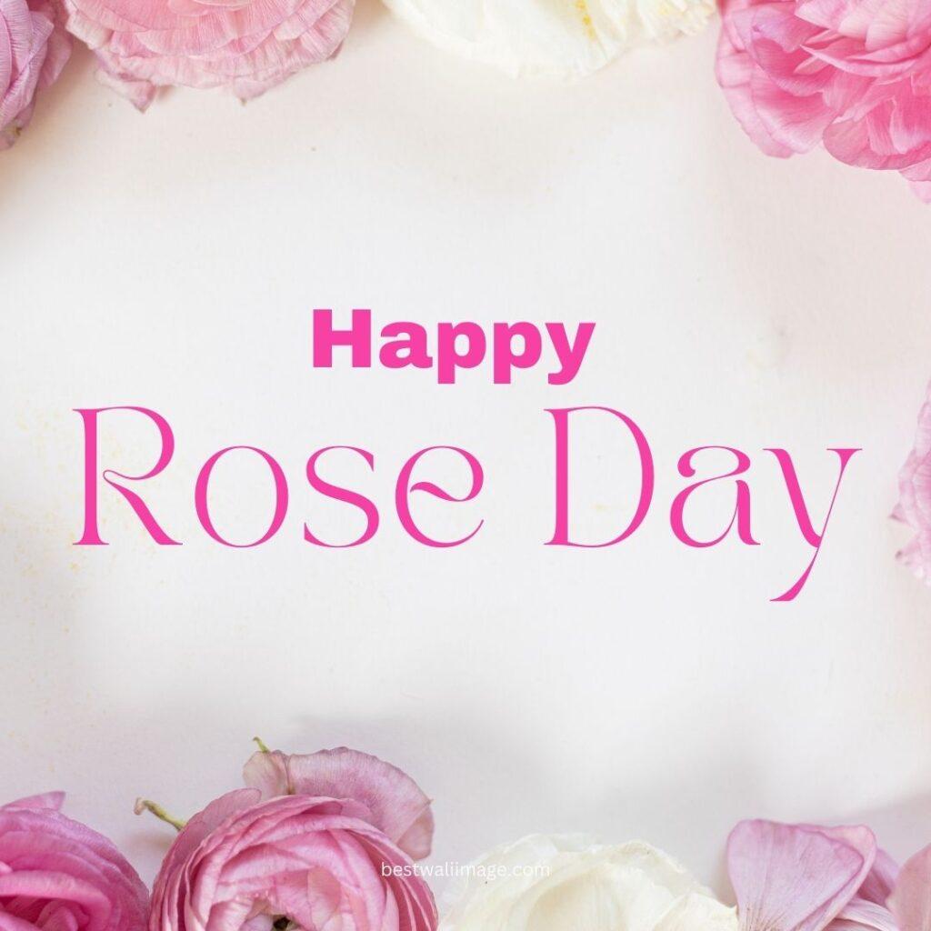 Happy Rose Day with pink roses