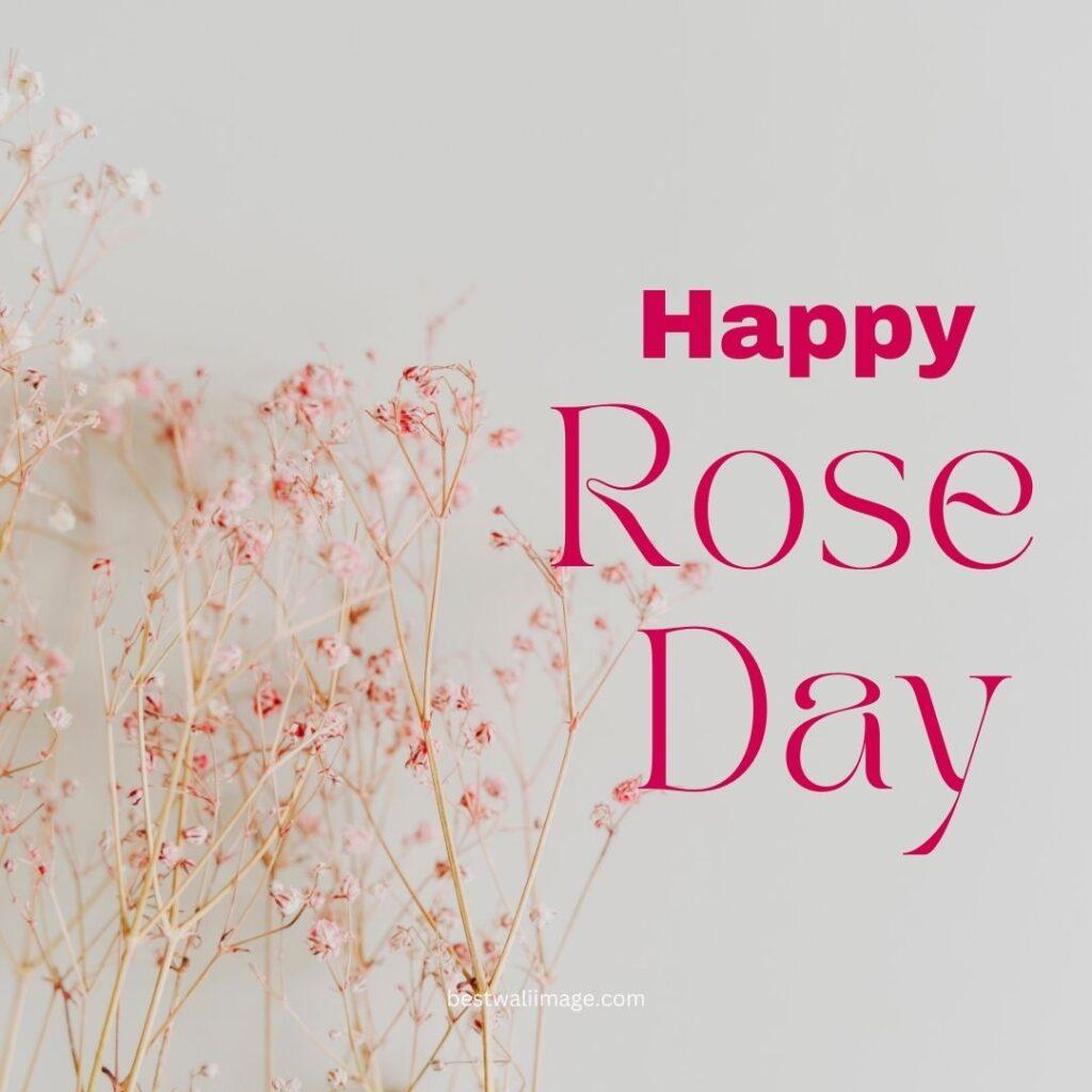 Happy Rose Day with flowers
