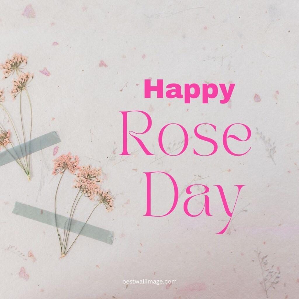 Happy Rose Day with flowers