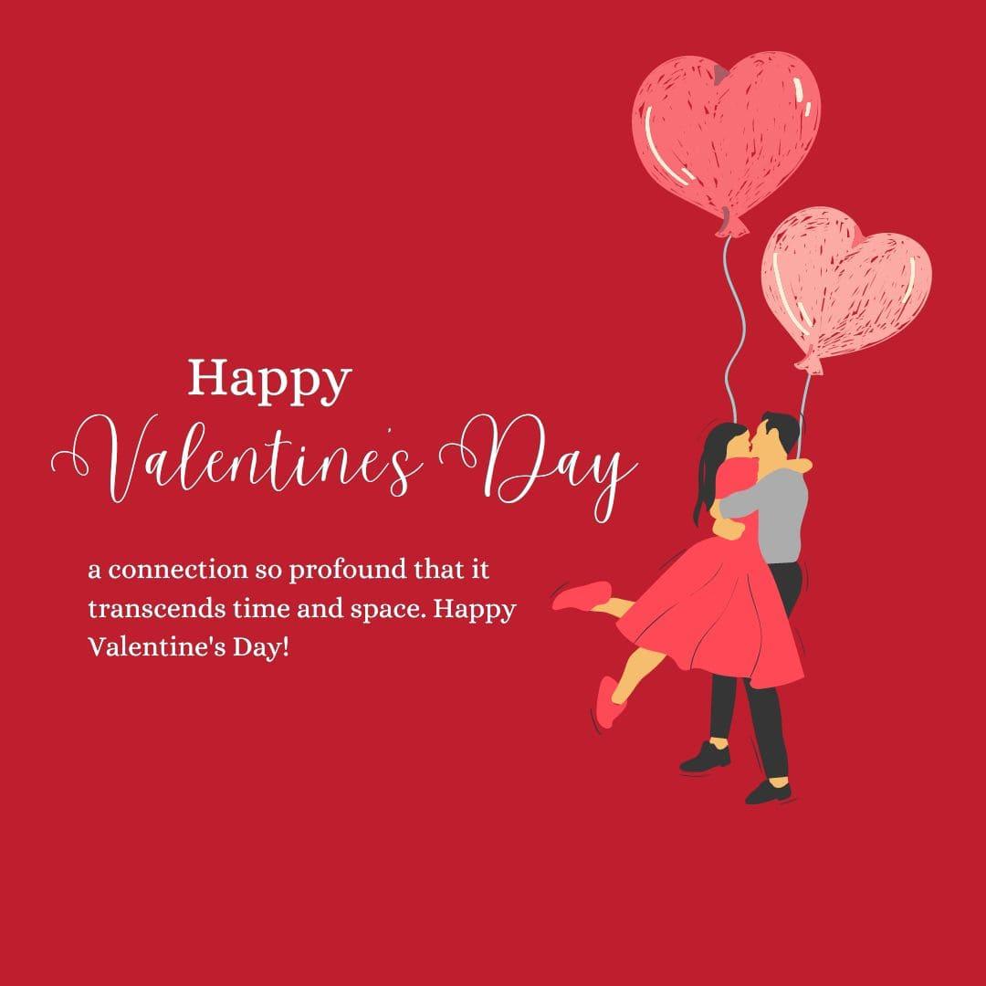 Valentine’s Day couple red balloon