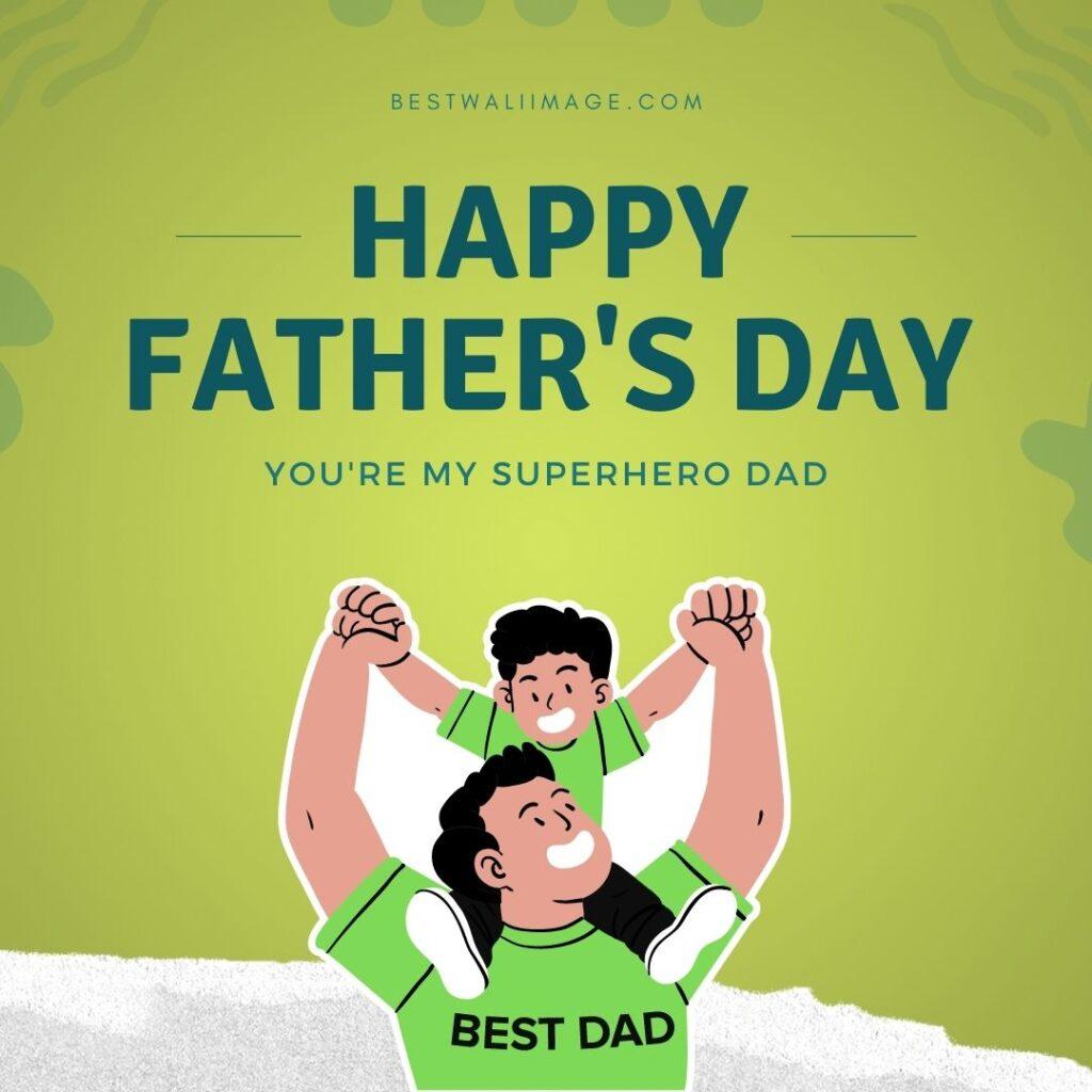 Happy Father's Day With Dad And Boy