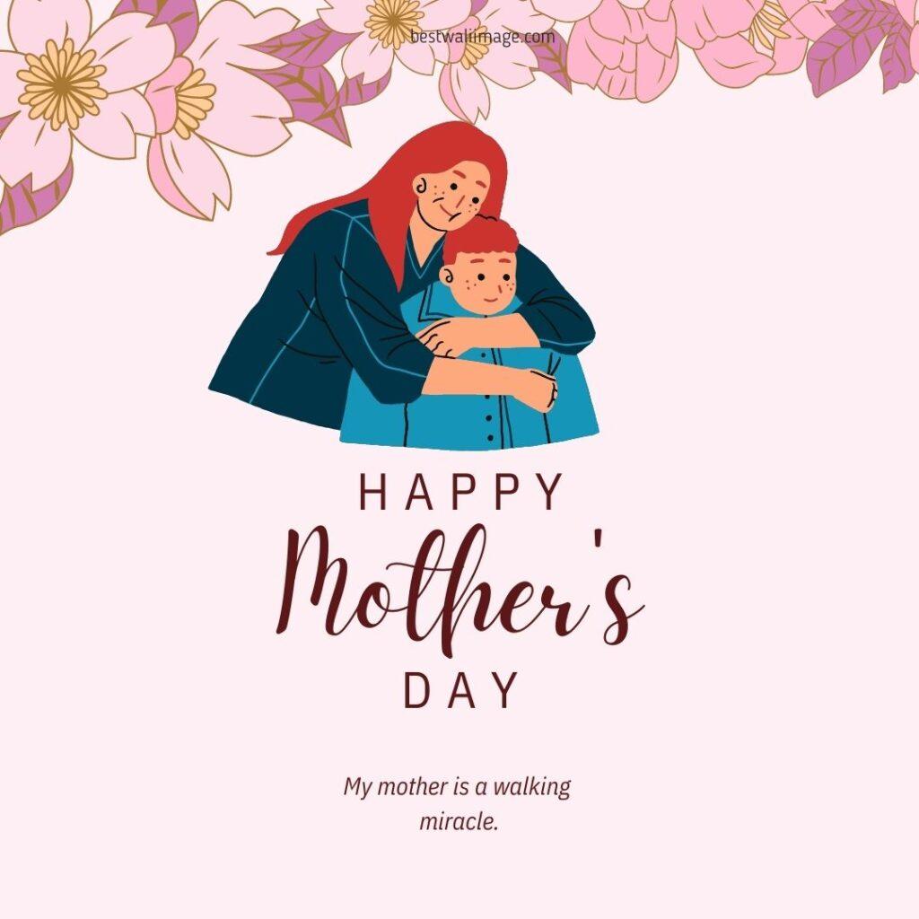 Happy Mother's Day With Boy and Mom image.