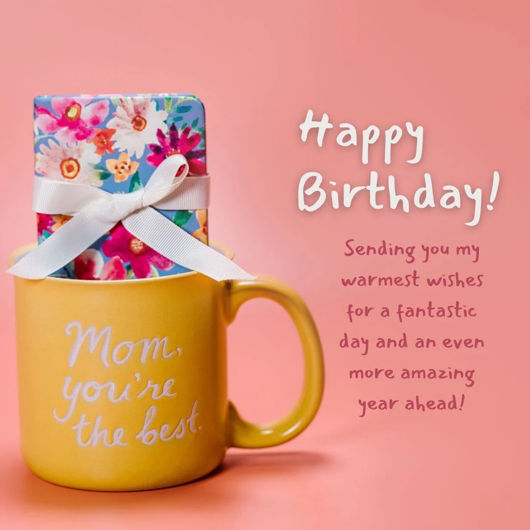 wish on cup under gift beach birthday card